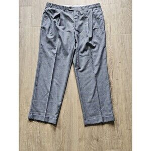 RALPH LAUREN Total Comfort 100% Wool Pleated Grey Cuffed Dress Pants 38 x 29